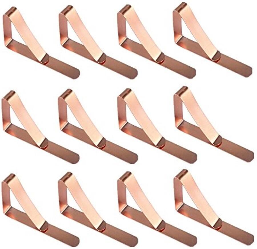 Pack van 12 Roze Gouden Tafelkleed Clips voor Tafelbedekking