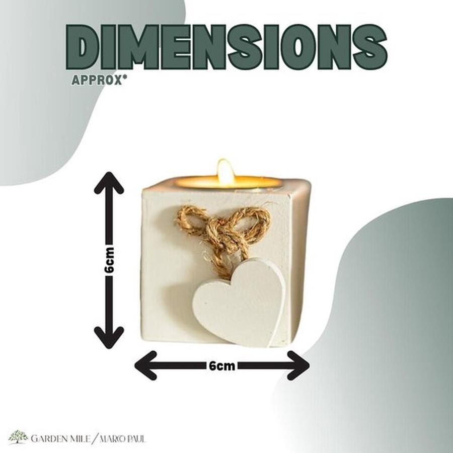 Pack van 3 witte houten hartvormige liefdesdozen Shabby Chic Tealight kaarsenhouders Rustieke huisdecoratie kersttafel Centrepiece Moderne 3x Tealight Candleabra bruiloft tafel Centrepiece