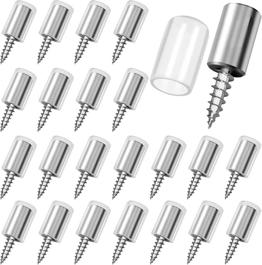 Pack van 50 Steunen voor Planken Ondersteuningspinnen voor Planken 25 x 7.5 mm Pegs voor Planken voor Boekenplanken Kasten en Schoenenmeubels (Transparante Siliconen Bescherming)