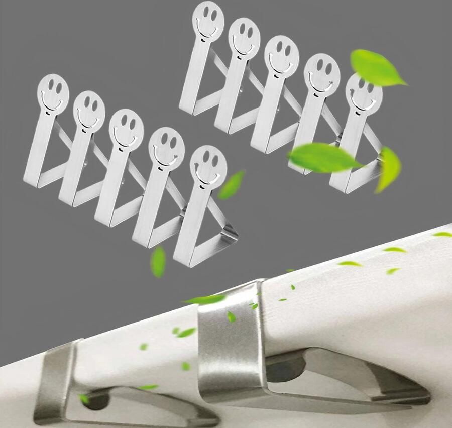 Ibenzoa Tafelkleedklemmen Set van 10 Stuks voor Stabiele Buiten Tafeldecoratie