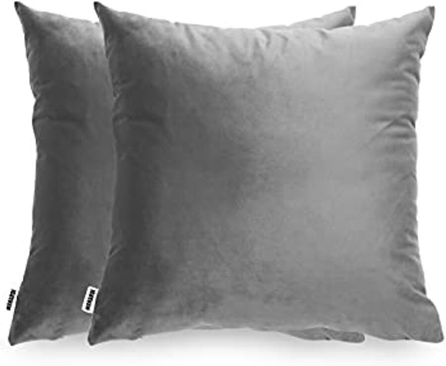 Pak van 2 Zachte Fluwelen Kussenhoezen 45x45cm Decoratief voor Bed Bank Stoel Slaapkamer Keuken Tuin Woonkamer en Kantoor