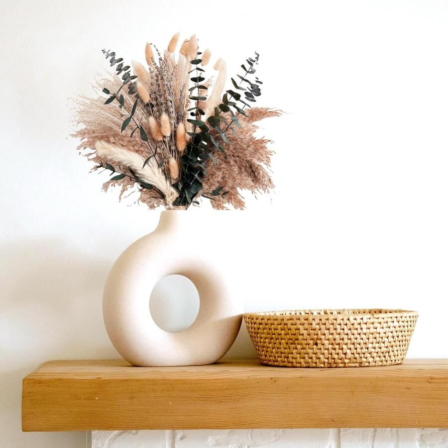 Pampasgras decoratie dagelijkse eetkamertafel decoratie tafeldecoratie & droogbloemen groen pampasgras klein voor woonkamer decoratie bloemen kunstmatig & zomer woning decoratie in boho-stijl