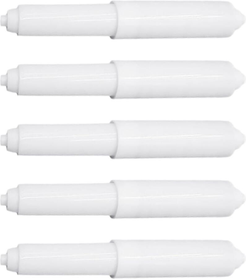 Papieren handdoekhouder multifunctioneel set van 5 wit kunststof