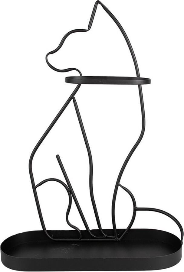 Paraplubak Kat 59 cm Zwart Ijzer Parapluhouder