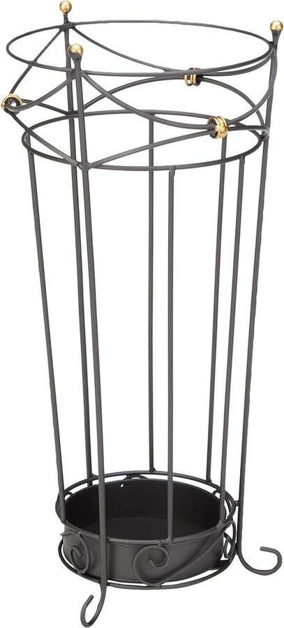 Paraplubak metaal antraciet Ø 24 x H 55 cm Modern design functioneel aspect