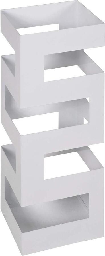 Paraplubak metaal wit afmetingen B 16 x D 16 x H 48 cm