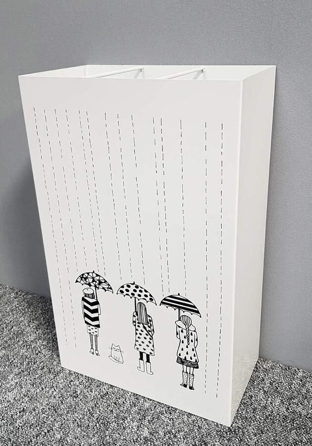 Paraplubak metaal wit B 30 x D 16 x H 48 cm HAKU Möbel