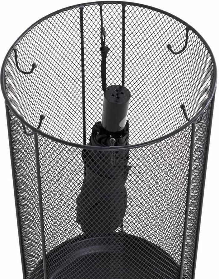 Paraplubak metaal zwart Ø 26 x H 48 cm