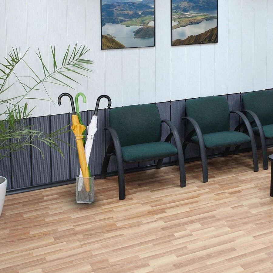 Paraplubak modern design zilver vierkante paraplumand HBD 525 x 135 x 135 cm metaal