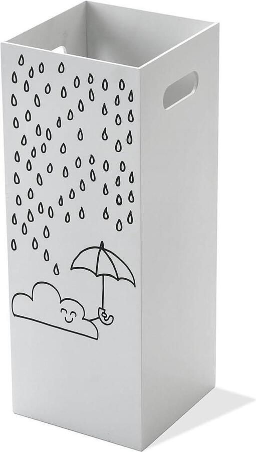 Paraplubak Moderne parapluhouder voor Inkomhal-Slaapkamer-Zaal Afmetingen (H x B x H) 53 x 21 x 21 cm MDF Hout Wit en grijs