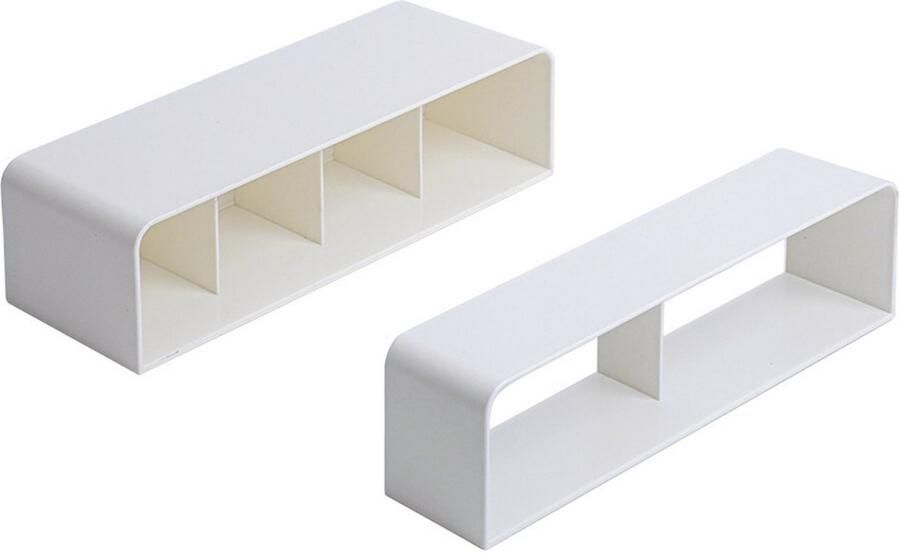 Paraplubak Parapluhouder Paraplubakken voor Paraplu's en Wandelstokken Wandgemonteerde Verstelbare Opbergdoos Voor Paraplu Voor Thuis en Kantoor Wit ABS 22.2*6*5 cm