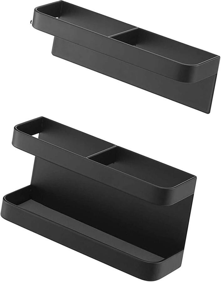 Paraplubak-parapluhouder-parasolhouder strand-magnetische paraplubak magnetische paraplubak voor aan de muur in hoogte verstelbaar geen gaten nodig voor hotels Zwart 21 x 10 x 7 5 cm