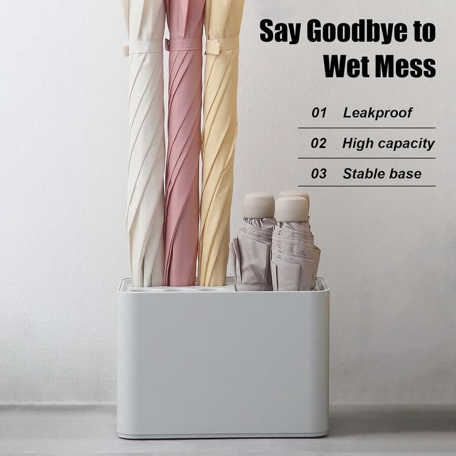 Paraplubak Praktische paraplubak voor 10 parasols Eenvoud Paraplubak met afneembare opvangbak voor gezinnen hotellobby restaurant