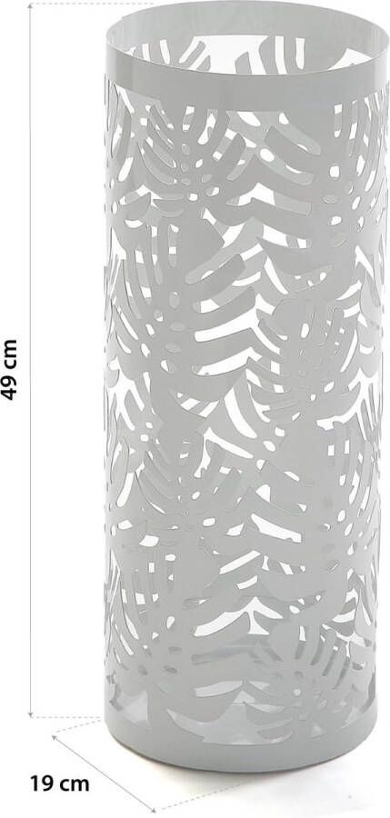 Moderne Paraplubak 49x19x19 cm Metaal Wit voor Inkomhal en Slaapkamer