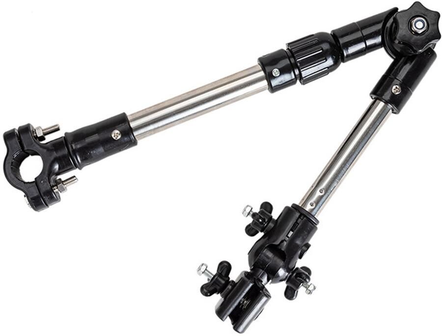 Paraplubakken Parapluhouder voor rolstoel 360° verstelbare paraplustandaard rolstoelbeugel fietsaccessoire parapluconnector (zwart)