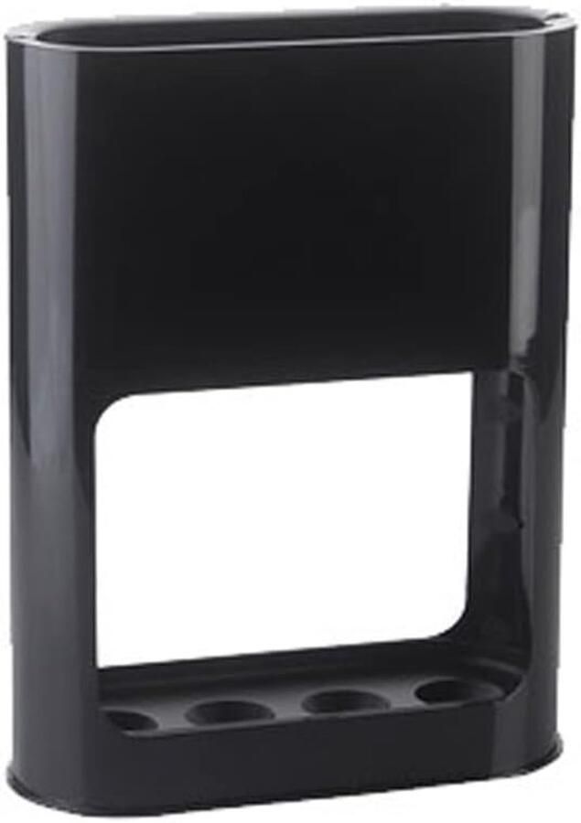 Paraplubakken Paraplustandaard kunststof opbergrek met uitneembare lekbak voor thuiskantoor zwart 28 * 22 * 9 cm