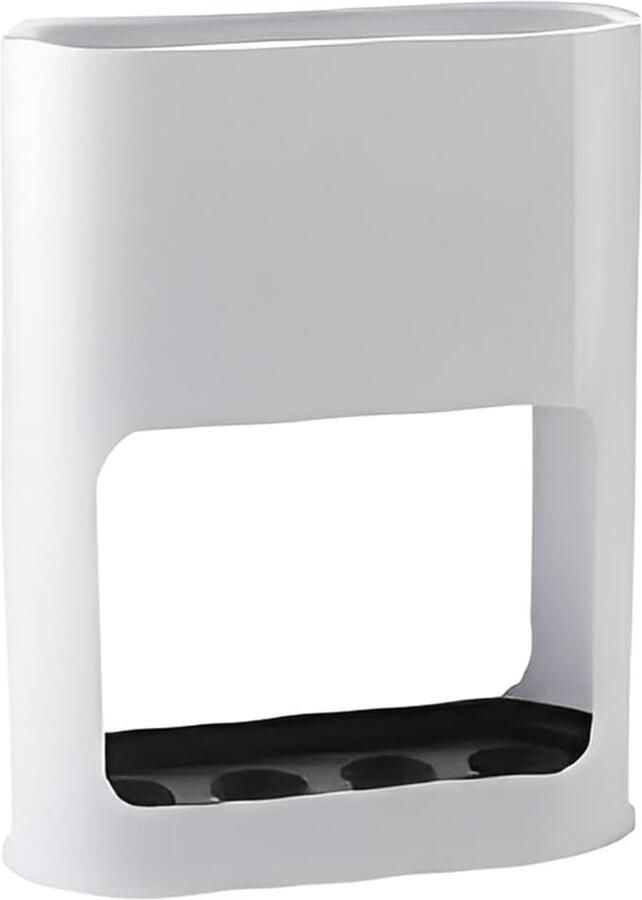 Paraplubakken Paraplustandaard van kunststof parapluhouder met afneembare afdruipplaat kleine paraplustandaard organizer voor thuisdecoratie lange korte paraplu's wit 28 x 22 x 9 cm