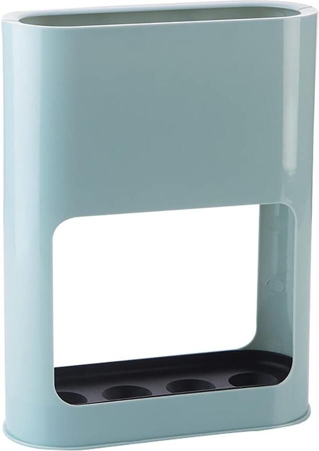 Paraplubakken Paraplustandaard van kunststof parapluhouder met afneembare afdruiprek kleine paraplustandaard organizer voor thuisdecoratie voor thuiskantoor lange korte paraplu's 28 x 22 x 9 cm blauw