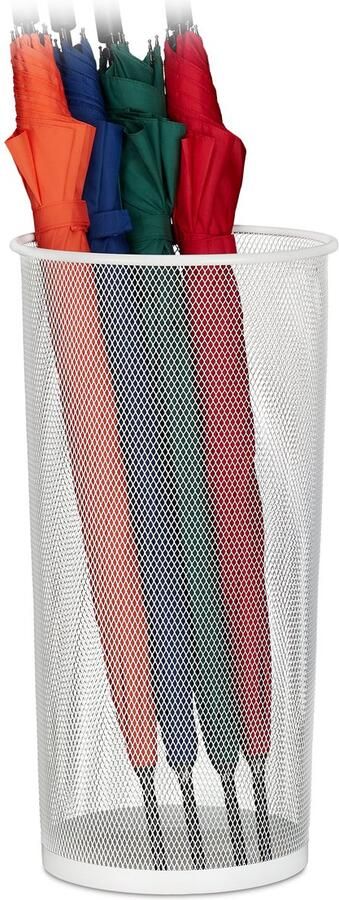 Relaxdays paraplubak metaal rond parapluhouder paraplustandaard wandelstokhouder