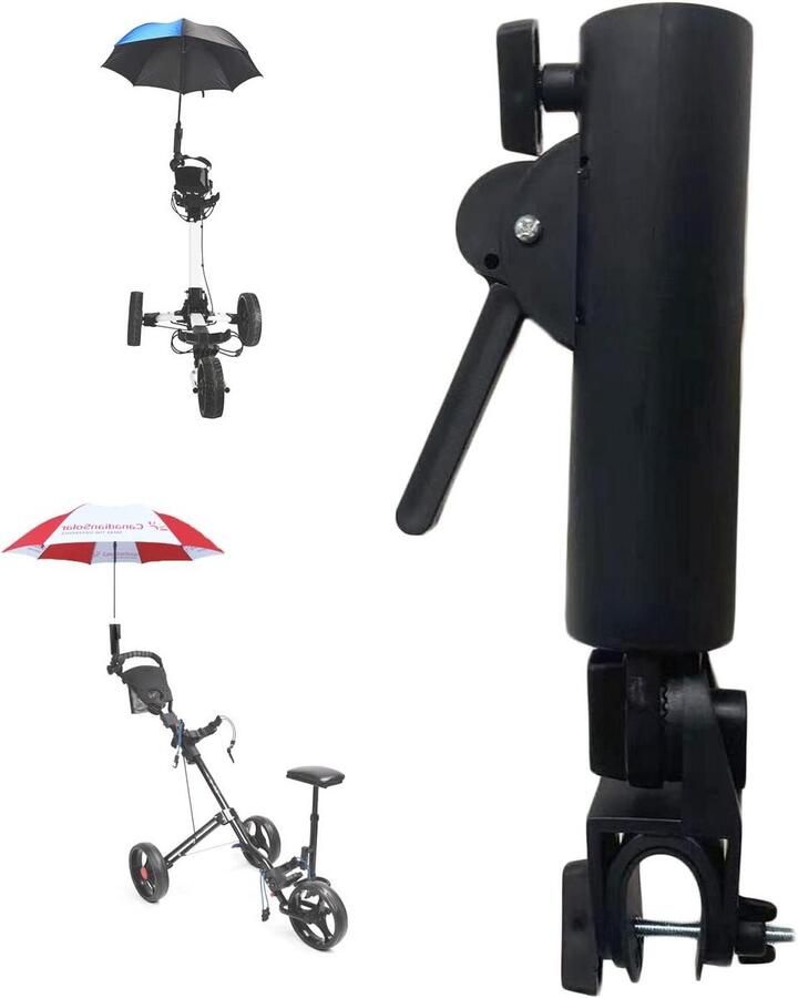 Parapluhouder voor Golfkar Hoek & breedte verstelbaar Universeel voor fiets wandelwagen babywagen rolstoel