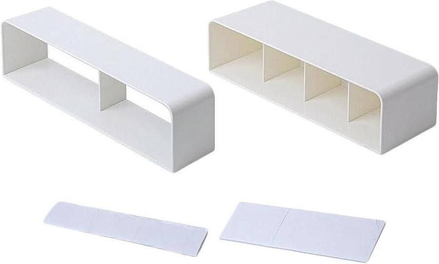 Paraplustandaard met wateropvangbak voor wandmontage ruimtebesparende parapluhouder voor thuis hal en kantoor in wit verstelbaar en geschikt voor lange en korte paraplu's