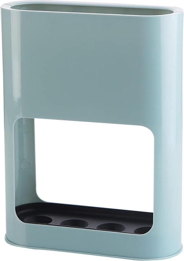 Paraplustandaardrek met hydroscopische lade Ruimtebesparende parapluhouder voor thuis Klein paraplurek 28 x 22 x 9 cm Blauw