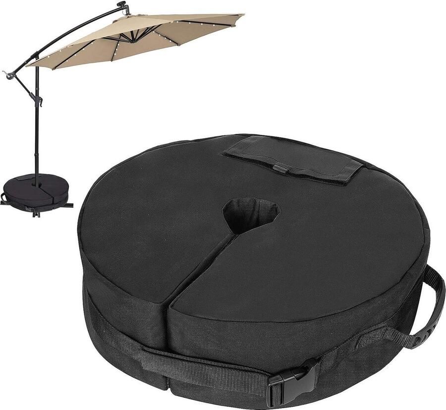 Parasol basisgewichtenzak tot 40 kg zwaar belastbare vrijdragende basisgewichten voor banaan overhangende parasol kruisstandaard extra zandzakken verzwaarde patio outdoor umbrella holder