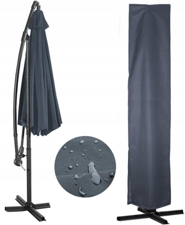 Parasolhoes 192 x 44 x 192 cm zwart