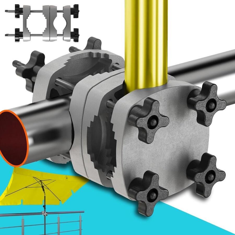 Parasolhouder balkonleuning Stabiele vervanging parasolvoet Compacte ruimtebesparende parasolhouder grijs umbrella holder