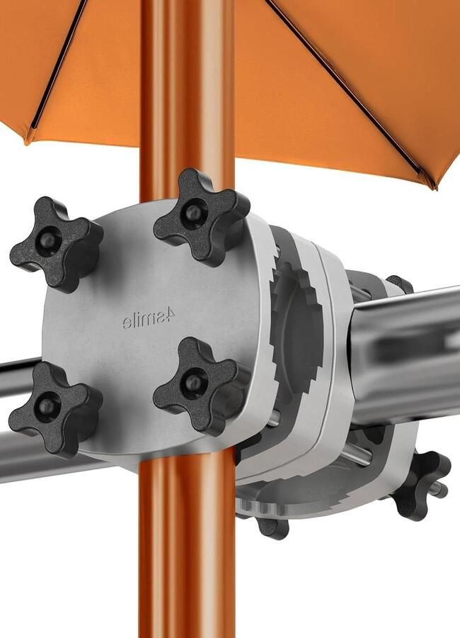 Parasolhouder voor balkonreling geschikt voor rechthoekige parasols tot 210 x 150cm en ronde parasols tot 270 cm compacte balkon parasolhouder umbrella holder