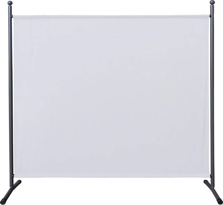 Paravent 180 x 178 cm stof ruimteverdeler groot tuin scheidingswand balkon inkijkbescherming wit