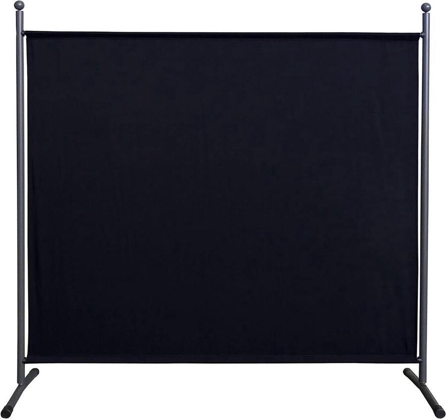Paravent kamerverdeler geschikt voor balkon zwart 180 x 178 cm
