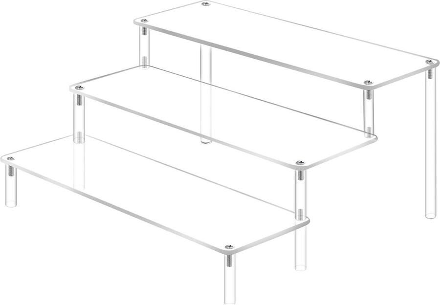 Parfumstandaard 3-traps acrylstandaard Organizer voor bureaus 1 stuk Transparant Acryl