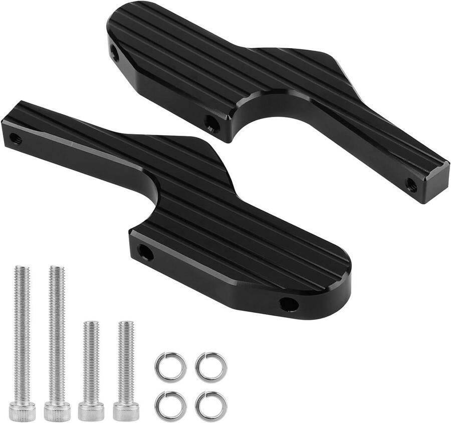 Passenger Footrest Extensions for Vespa Black