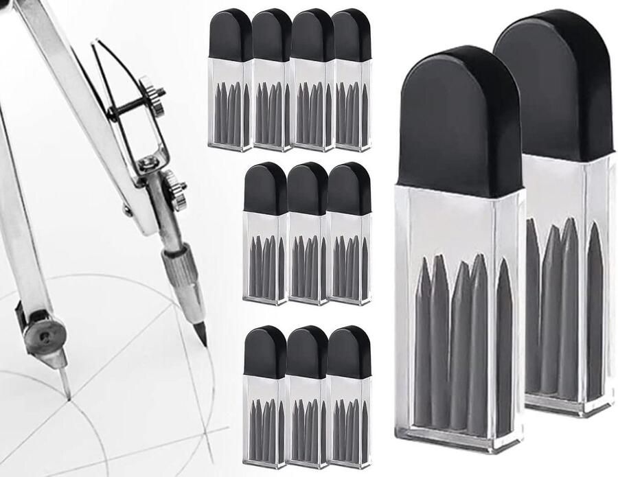 Passervullingen 120 stuks 2B 2 mm lang 2 cm passervullingen voor passer basisschool 4e klas paraboolsjabloon wiskunde