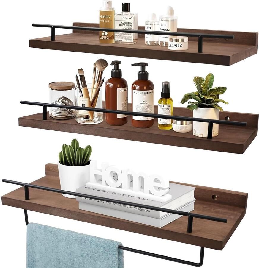 Paulownia-houten wandrek multifunctioneel 1 stuk licht en stabiel