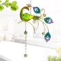 Peacock Crystal Suncatcher hanger hangende kroonluchter prisma regenboog maker ornament voor ramen zon catcher huis tuin decoratie - Thumbnail 2