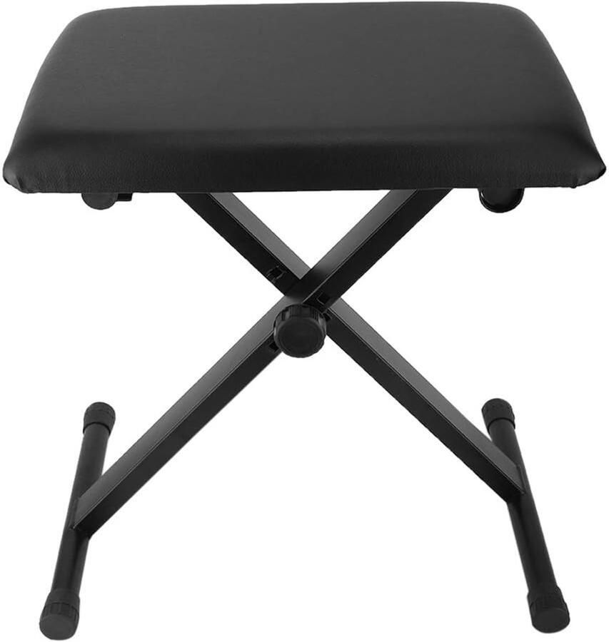 Pedicure Kruk Verstelbare Beensteun Professioneel 1 stuk Zwart Kunstleer Ergonomisch