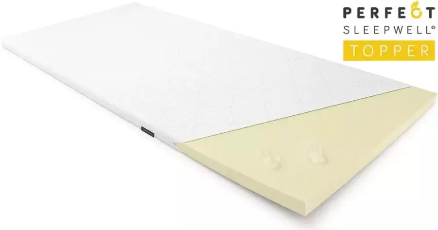Perfectmatras Traagschuim topper 140x200 Wasbare Hoes Aloë Vera