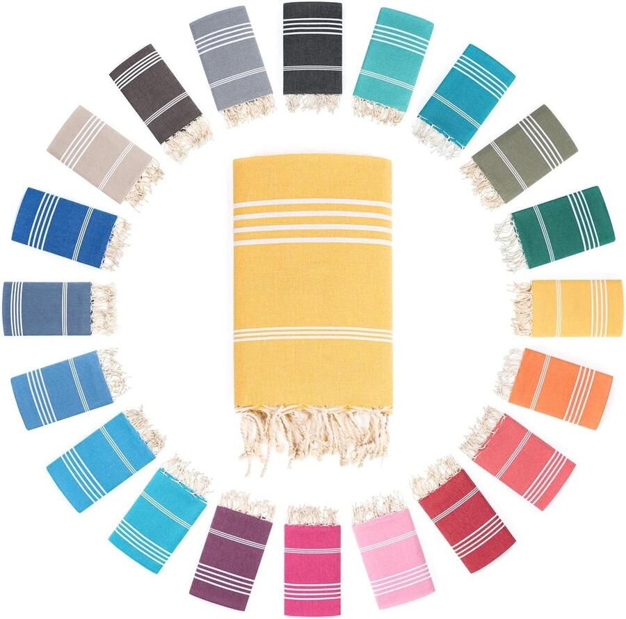 Peshtemal Fouta Hamamdoek XXL 100 x 200 cm Sauna Bad Strandlaken Tafelkleed Bank Kleed Picknickkleed Katoen Handgeweven Lichtgewicht Sneldrogend