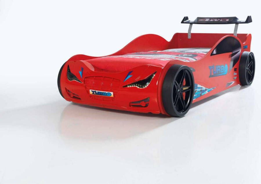 Peuter Autobed Rood met Vleugel Stijlvol Design Ideaal voor Kinderkamer