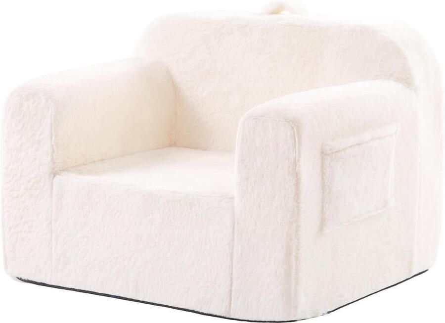 Opvouwbare kinderbank met dubbele zitting 2-in-1 klapbed Kinderbank met zak Comfortabele kinderbank Slaapkamer kinderkamer speelkamer Cadeau voor meisjeswolken - Foto 7