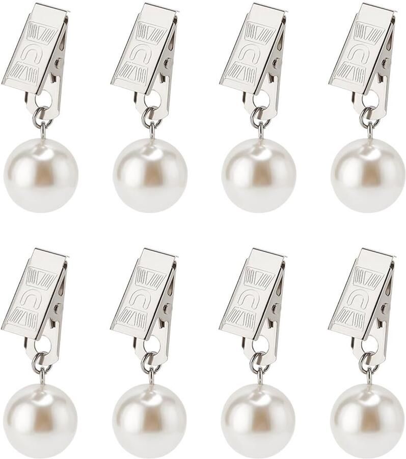 PH PandaHall 8 stuks tafelkleedgewichten hanger parel tafelkleedgewicht clips tafelkleedgewichten met clips lamp hanger tafelkleedgewichten voor picknicktafels tafelkleedgewichten zwaar buiten