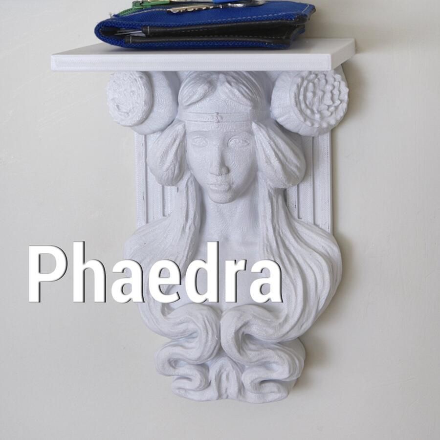 Phaedra Mini Wandplank – Stijlvolle Decoratie – Compact & Functioneel – 3D Geprint