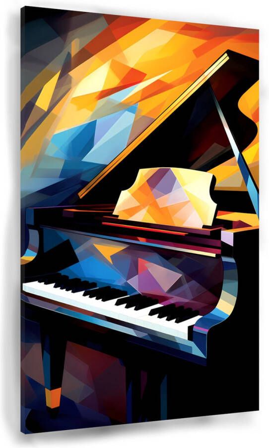 Piano portret Instrument wanddecoratie Muurdecoratie Stoel Wanddecoratie landelijk Canvas schilderijen woonkamer Kantoor accessoires 40x60 cm