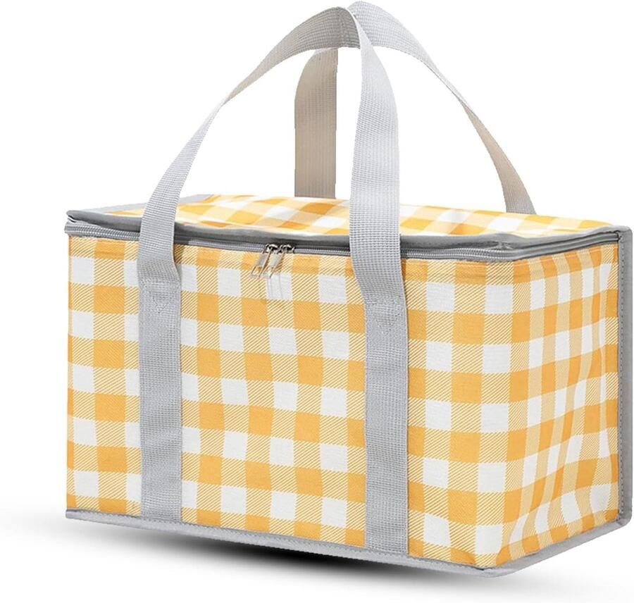 Picknick-draagtas met handvat 35 x 20 x 20 cm Geïsoleerde herbruikbare opbergmand voor strandreizen