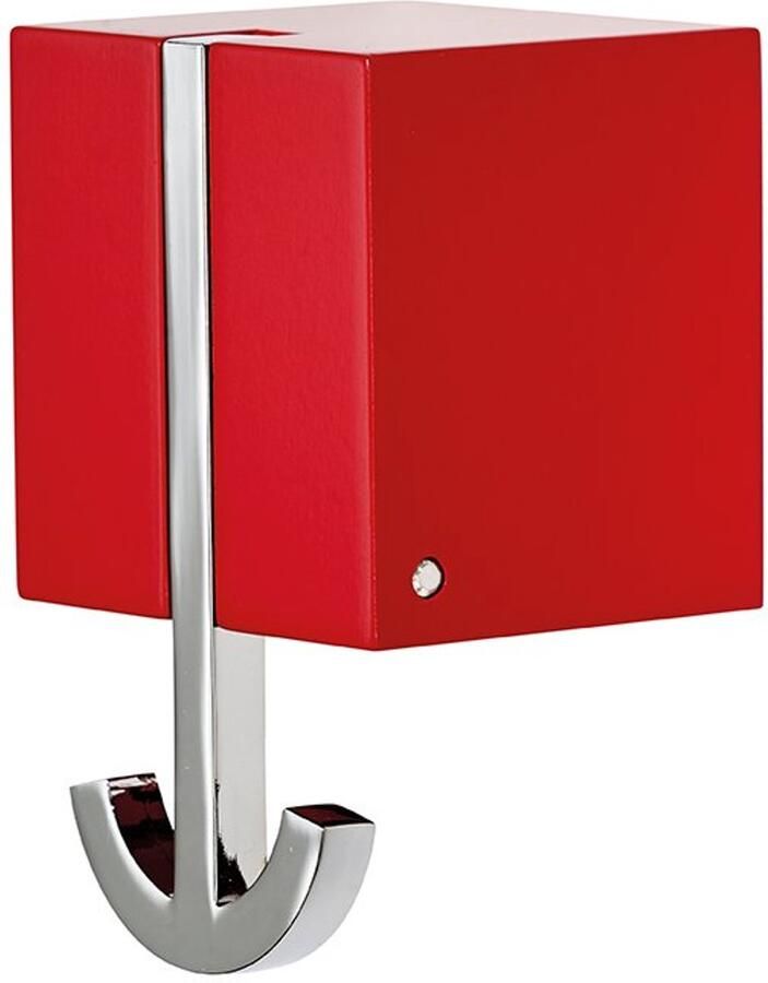 Pieperconcept Ancora Kapstokhaak Rood Metaal Hout (80% 20%) Modern Wandmontage Muur
