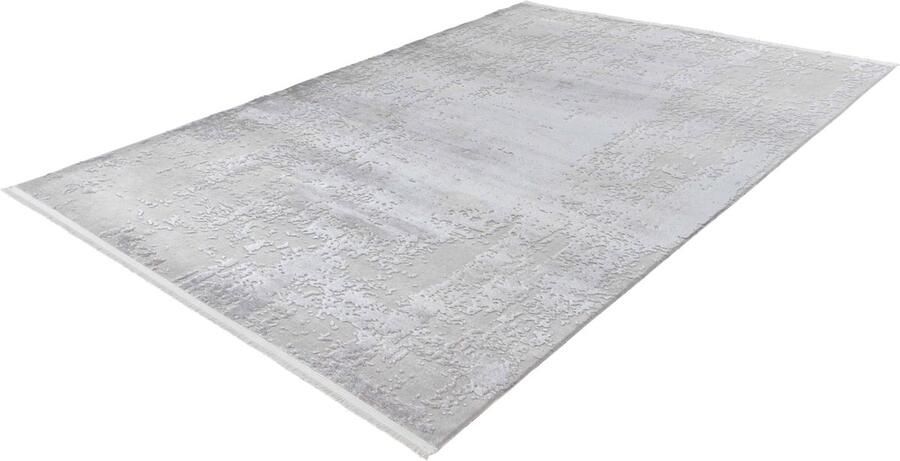 Pierre Cardin Triomphe – Super zacht Vintage 3D Vloerkleed – trendy Tapijt – modern Karpet 80x150 cm loper zilver