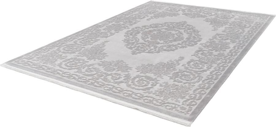 Pierre Cardin Vendome Lalee- Vintage Super zacht Shinny acryl viscose Vloerkleed – hotel sjiek design tapijt fraai – modern designer Karpet 160x230- zilver