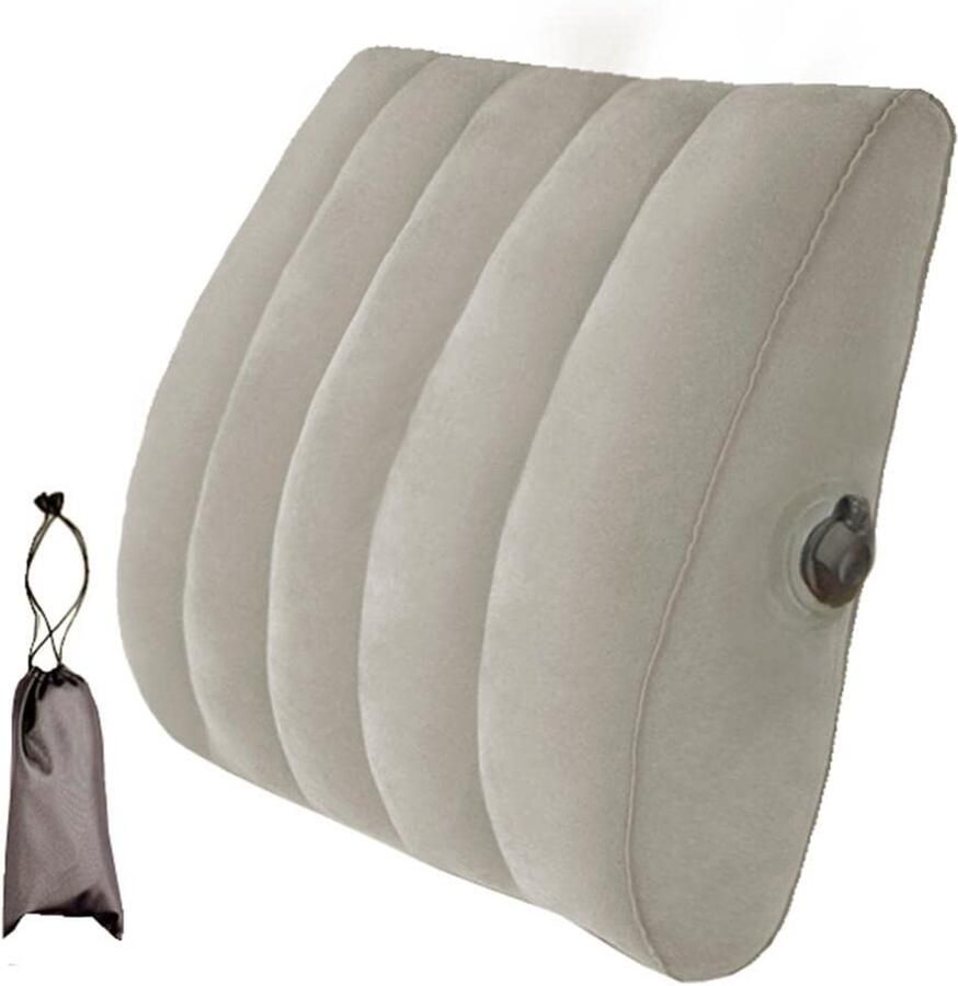 Pillow Inflatable Support 20 * 15 * 5 Inflatable Lumbar Support Pillow Portable Back Cushion Lumbar Cushion Adjustable Chair Back Cushion for Lower Back